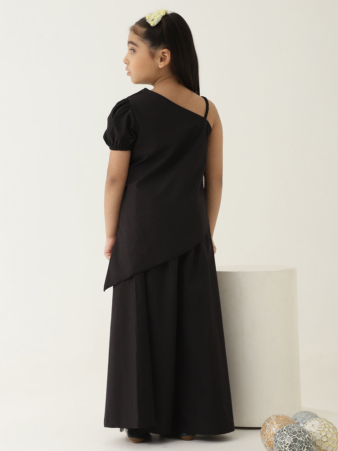 One Shoulder Asymmetric Pure Cotton Co-Ord Set