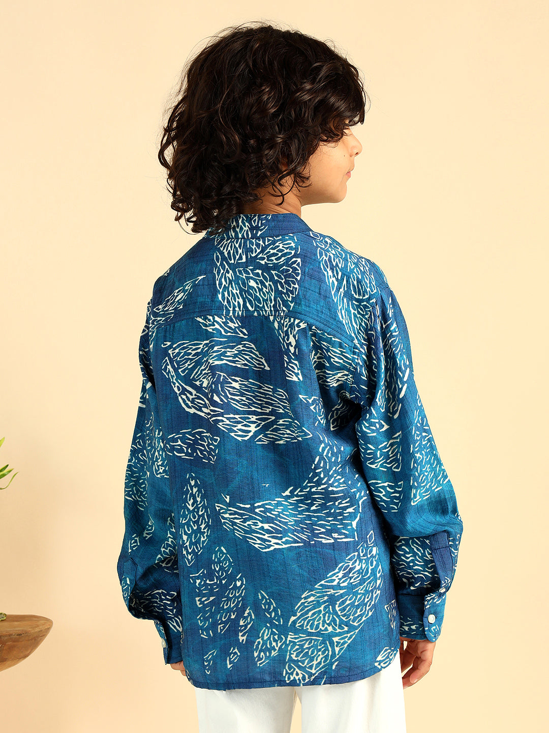 Abstract Print Short Kurta For Boys