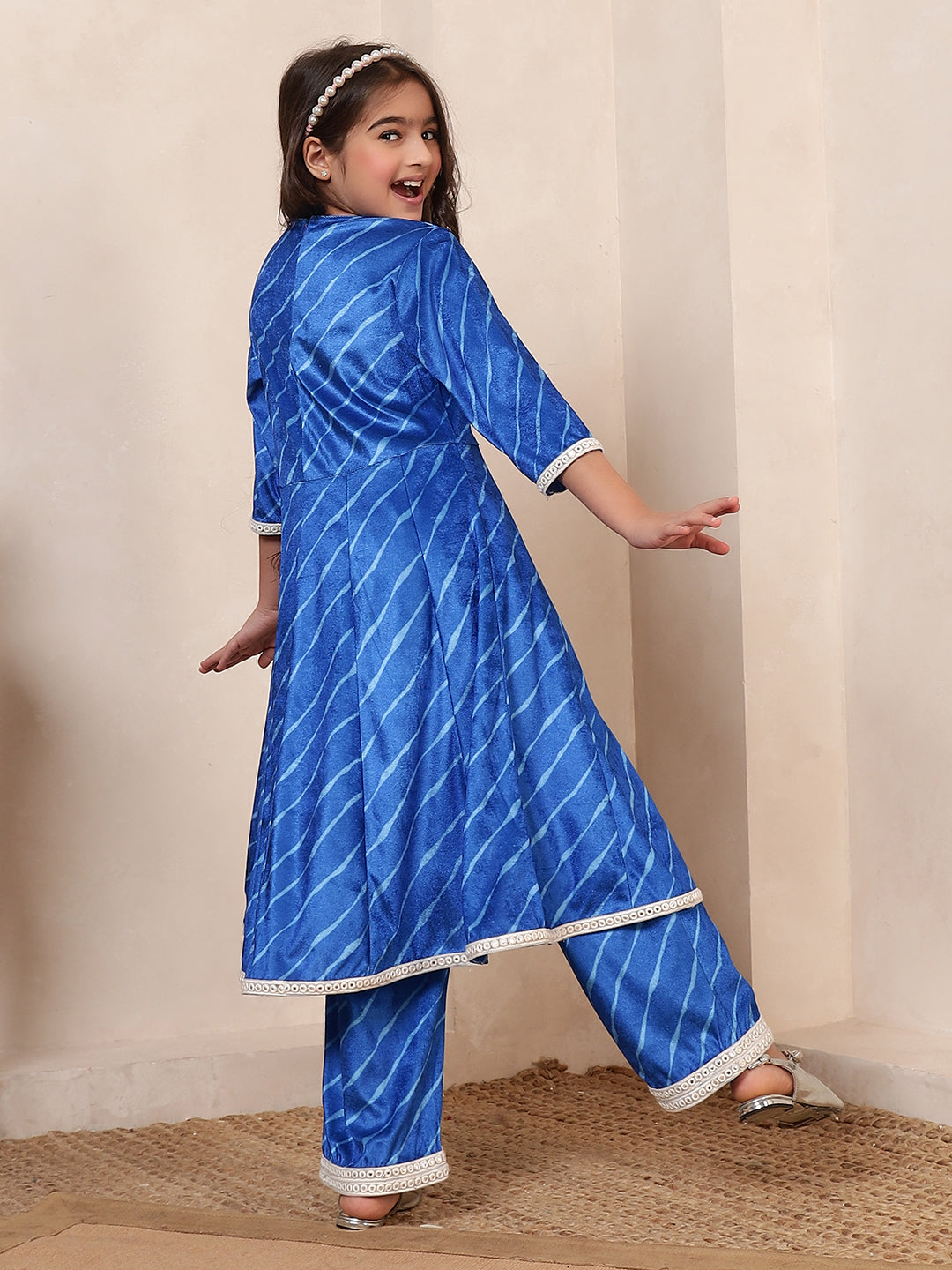 Blue Velvet Kurta Set