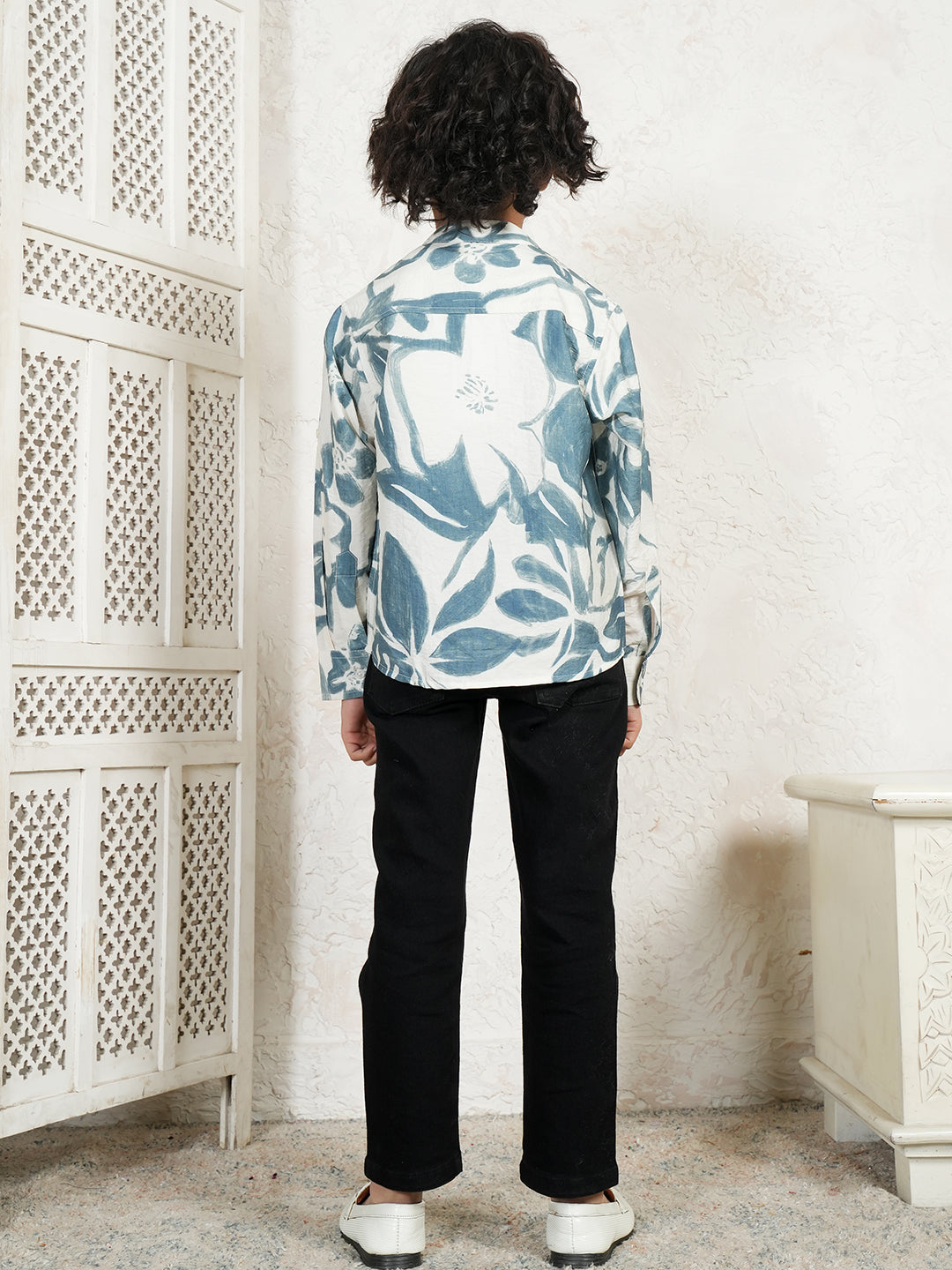 Abstract Print Short Boys Kurta