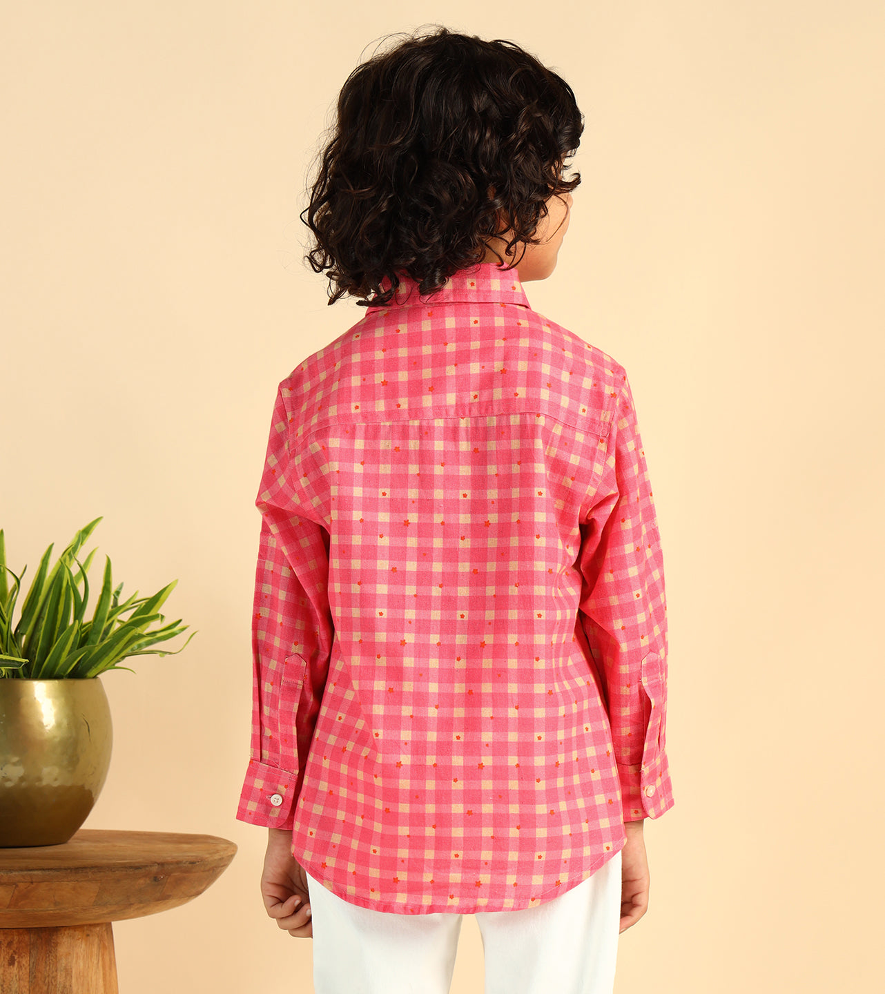 Check Pure Cotton Shirt For Boys