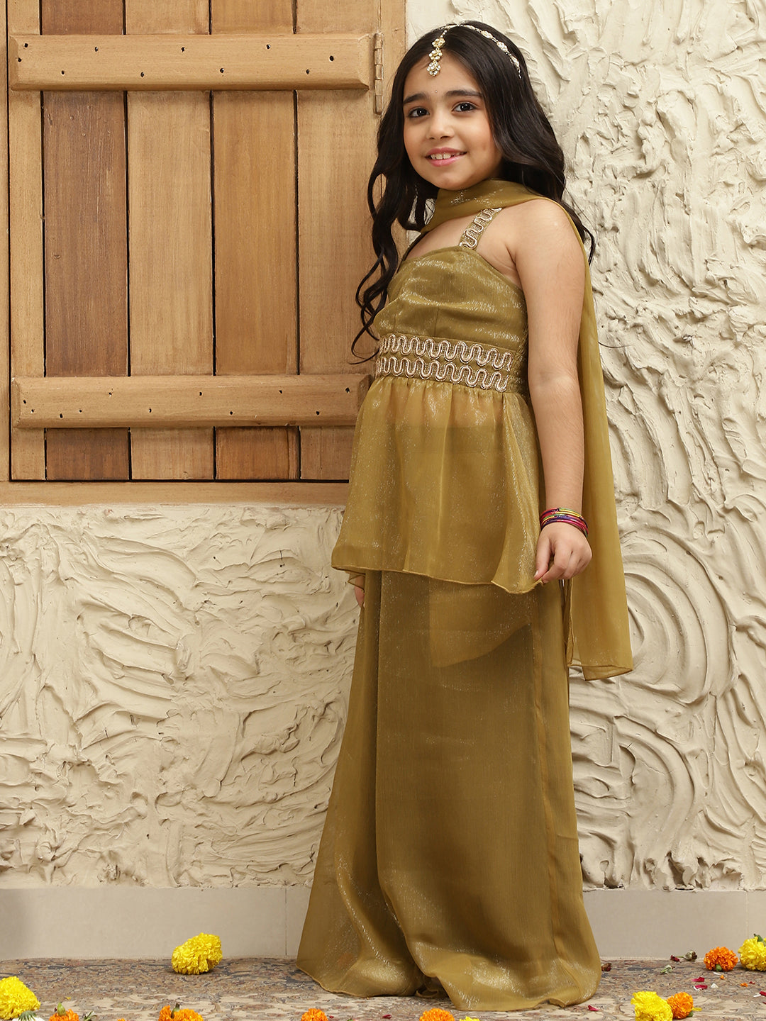 3 Piece Peplum Fusion Co-Ord Set