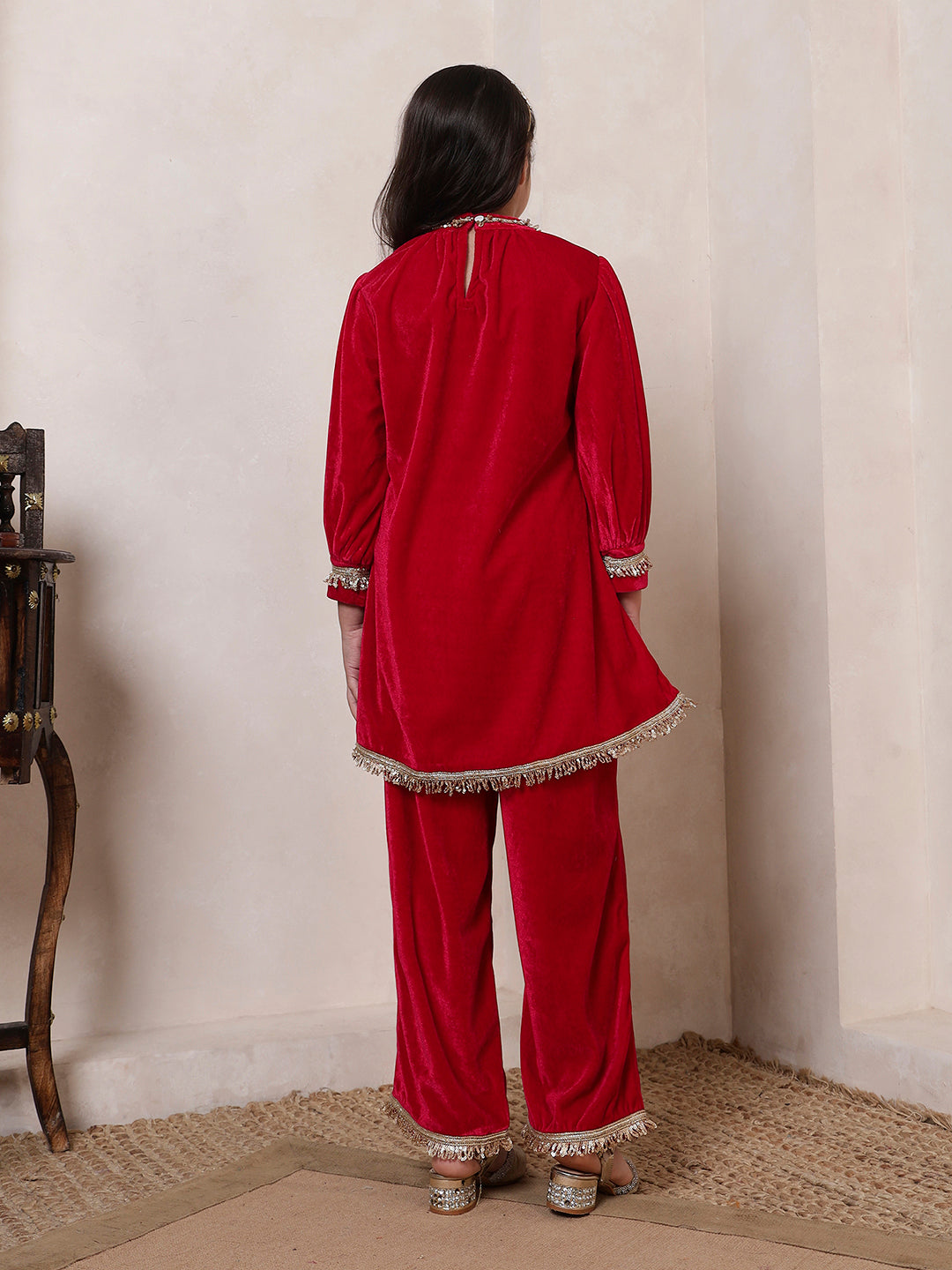 Peach Tissue 3 Piece Co-ord Set