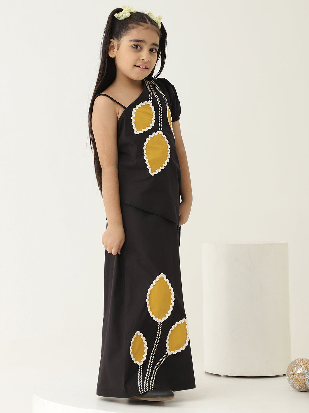 One Shoulder Asymmetric Pure Cotton Co-Ord Set