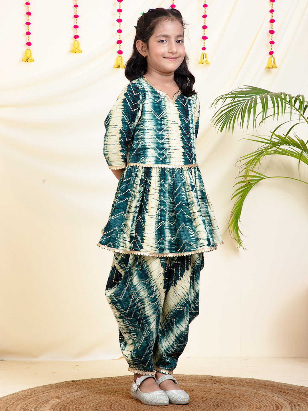Peplum Top With Dhoti Pants