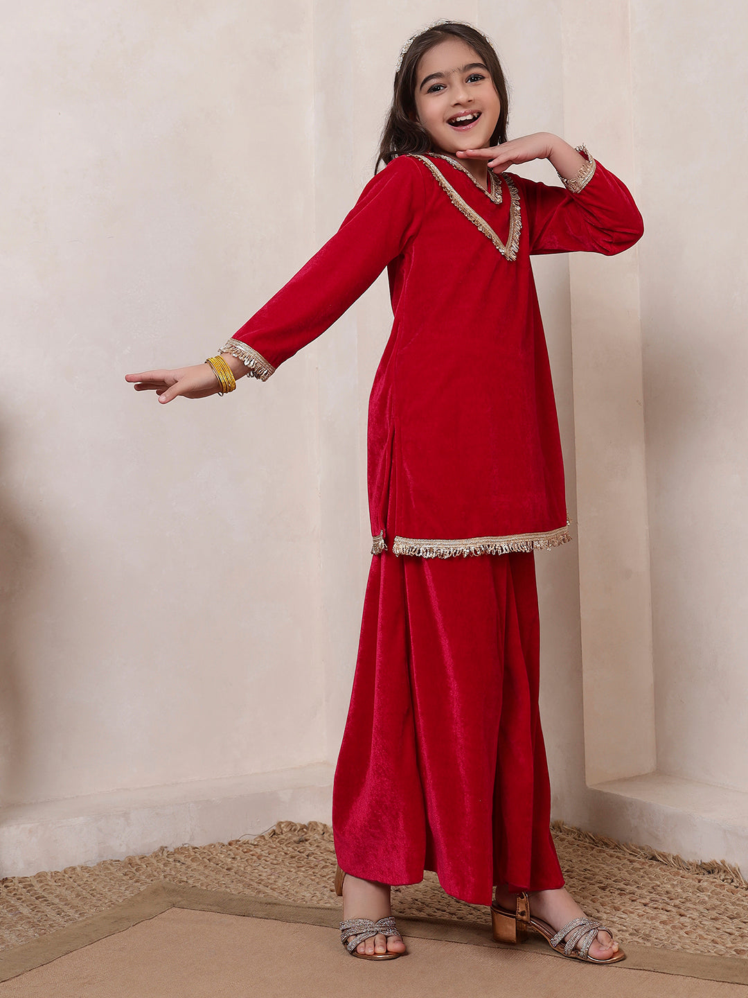 Velvet Magenta 3 Piece Co-ord Set