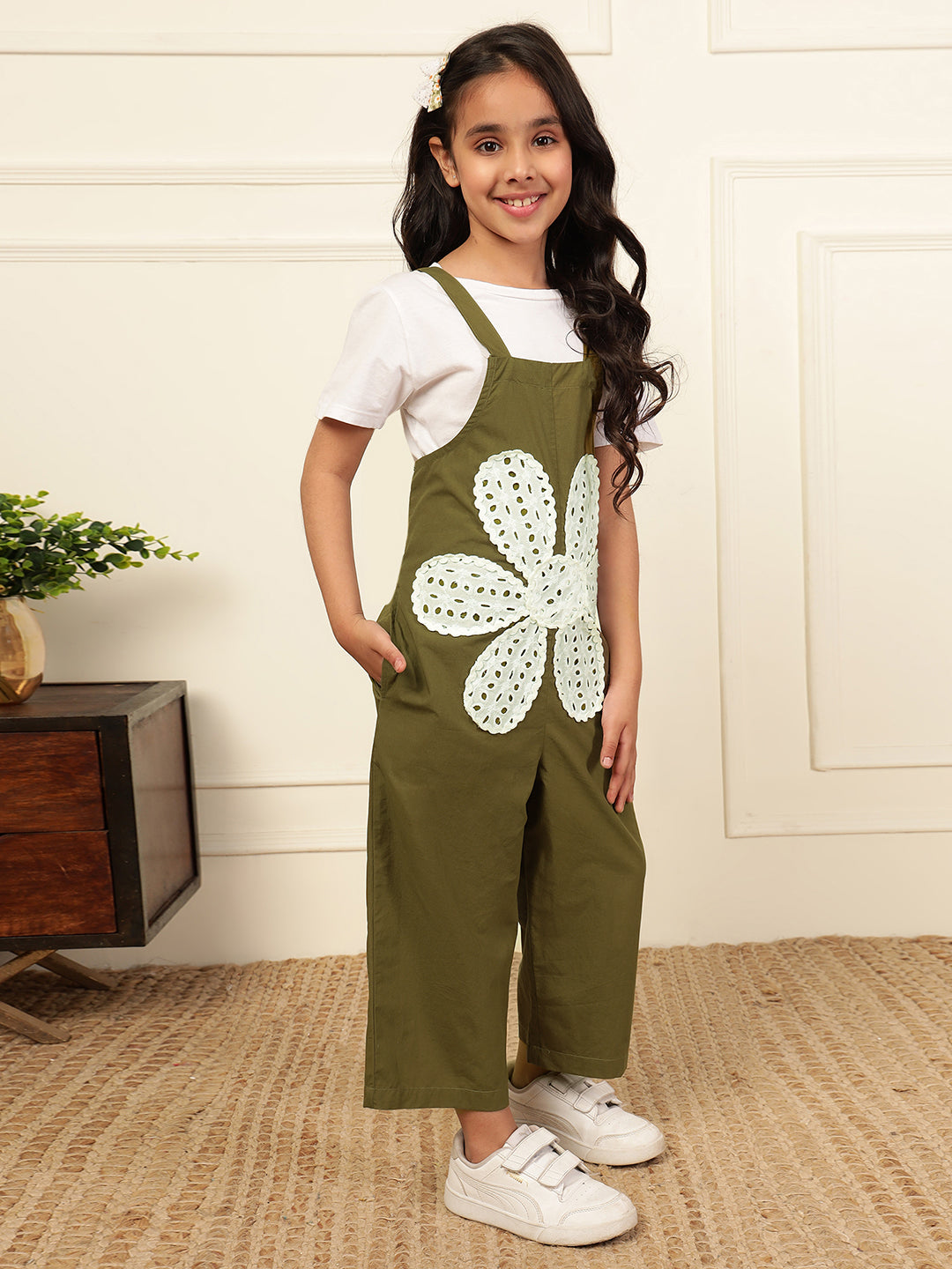 Schiffli Patch Jumpsuit (T-shirt not included)