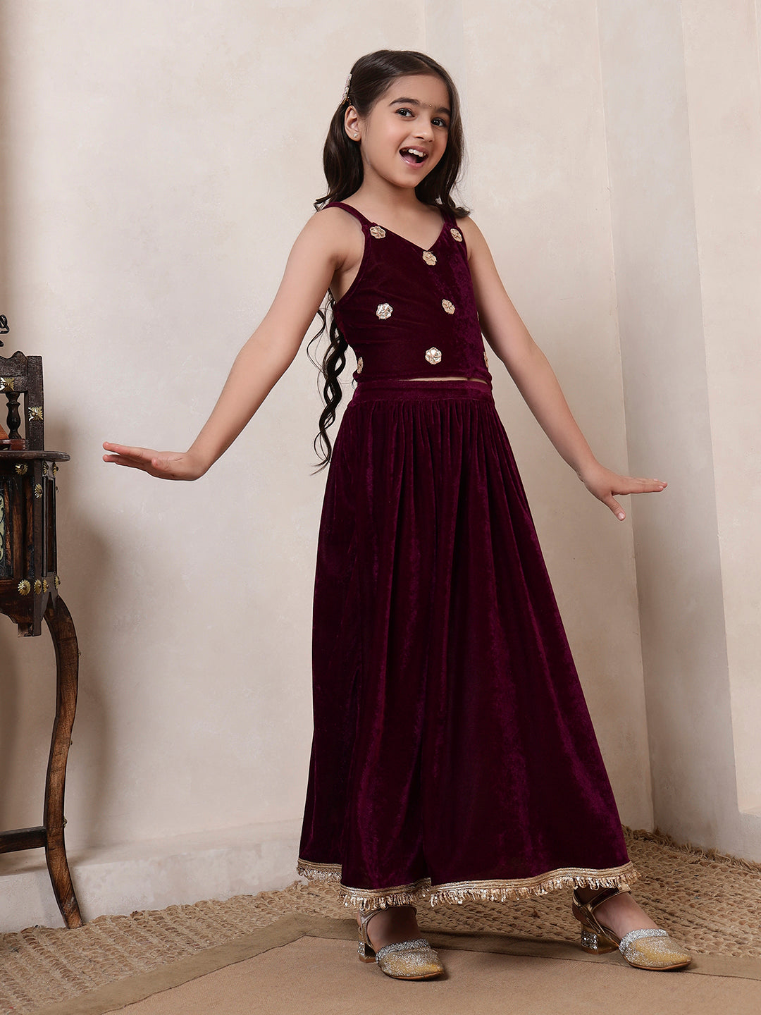 3 Piece Top With Skirt And Dupatta