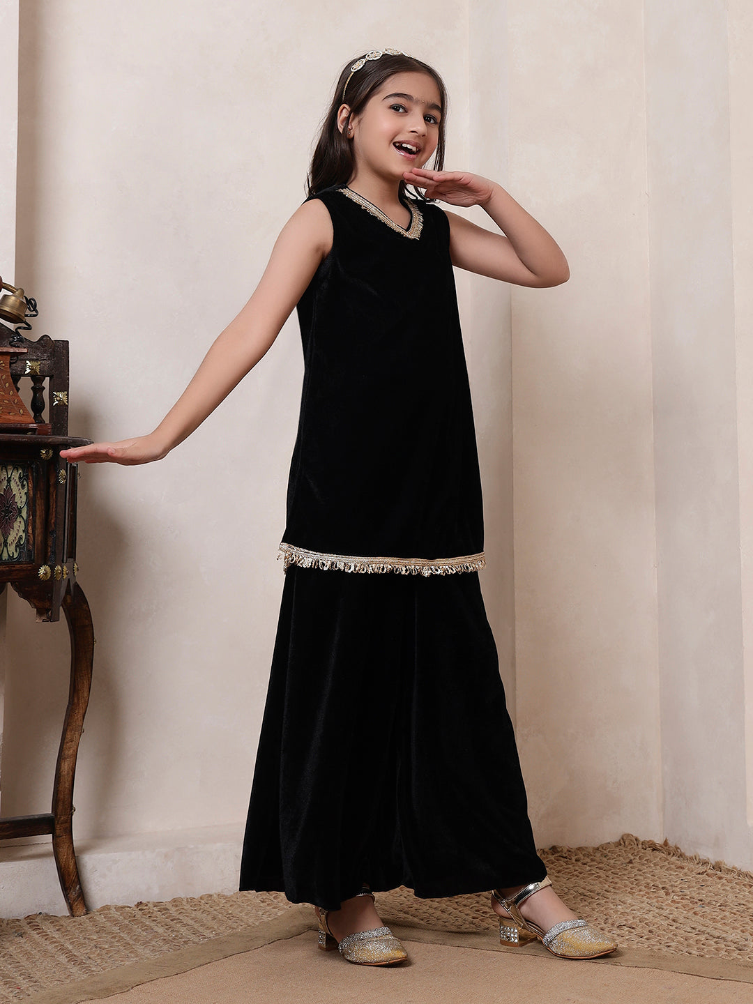 Velvet Black 3 Piece Co-ord Set