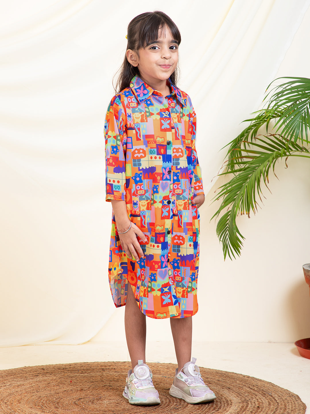 Floral Print Shirt Dress