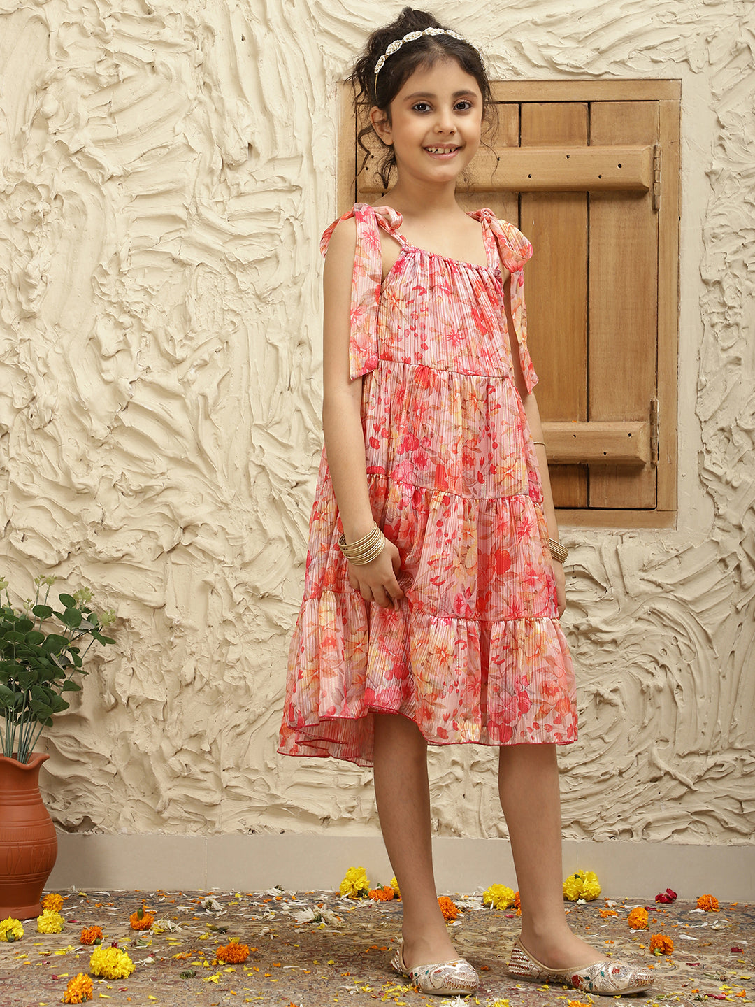 Pure Georgette Adjustaable A-Line Dress