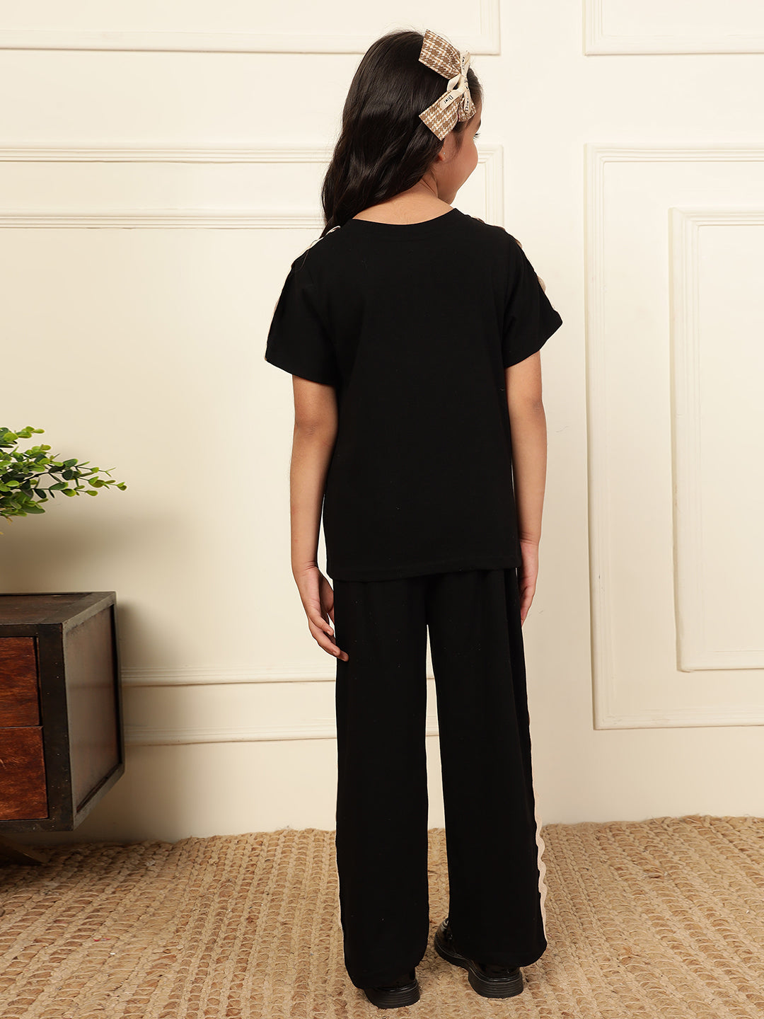 T-Shirt With Relaxed Pants Co-Ord Set For Girls