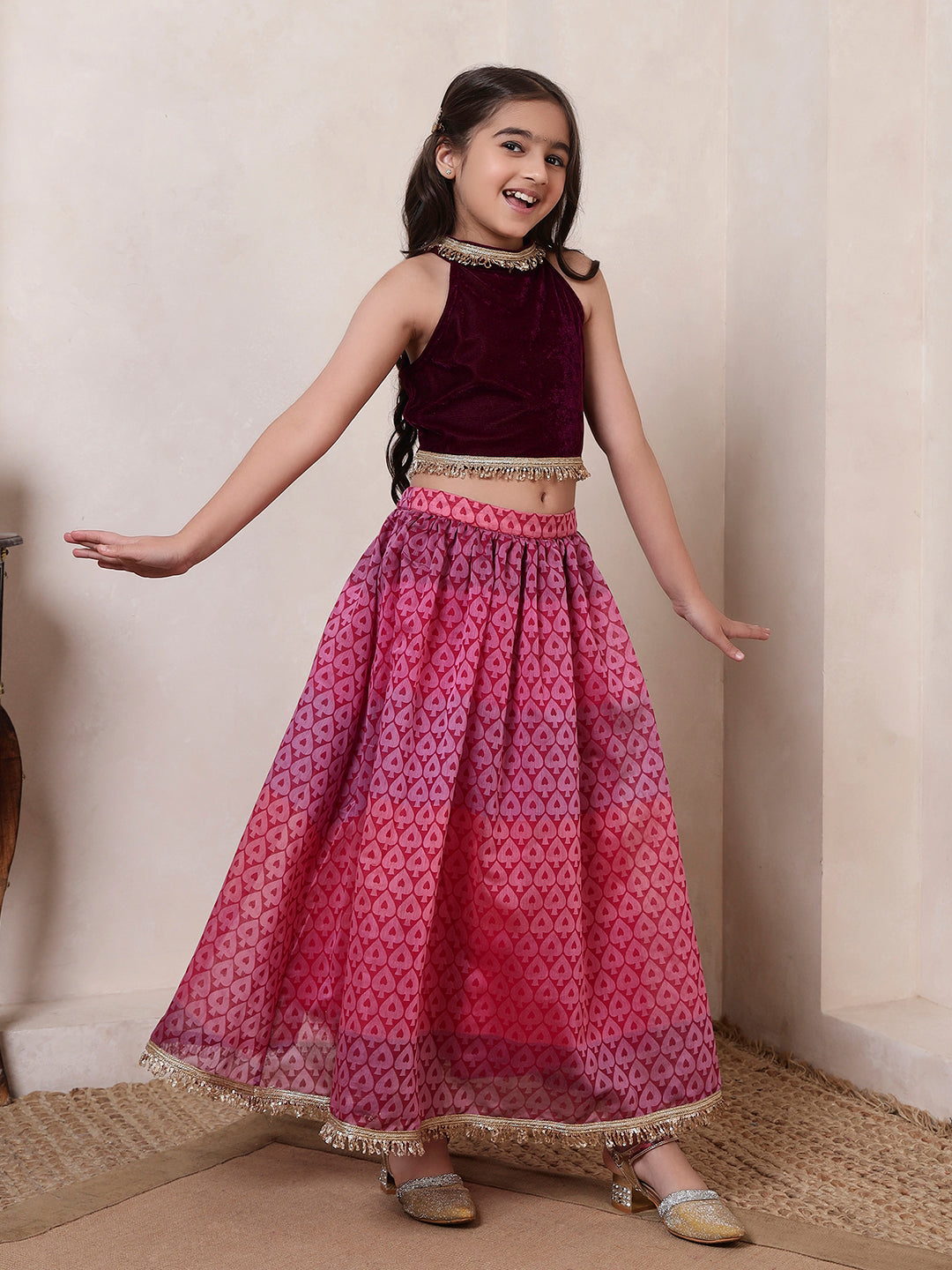 3 Piece Top And Skirt With Dupatta