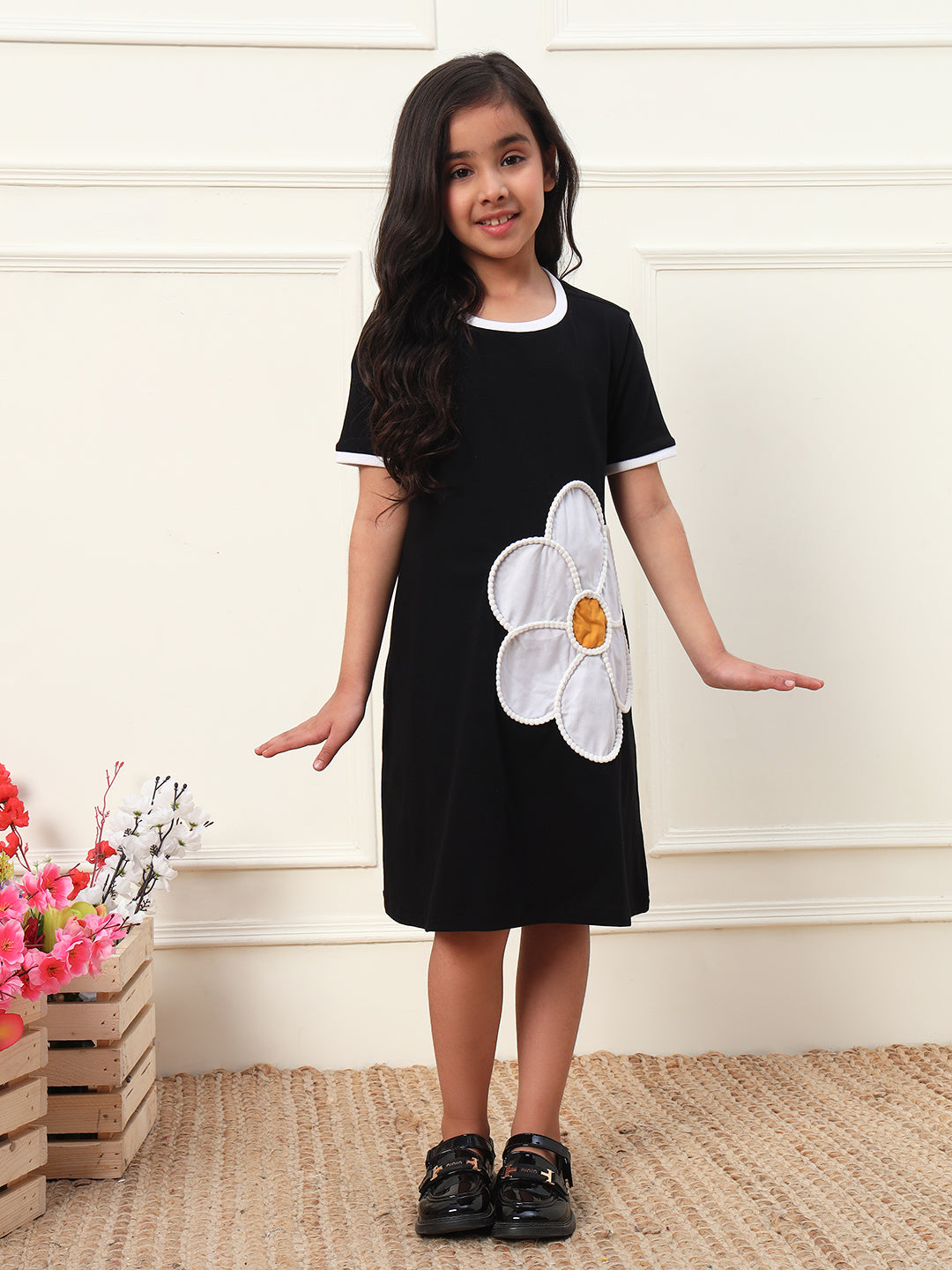 Big Flower Loose Fit Dress