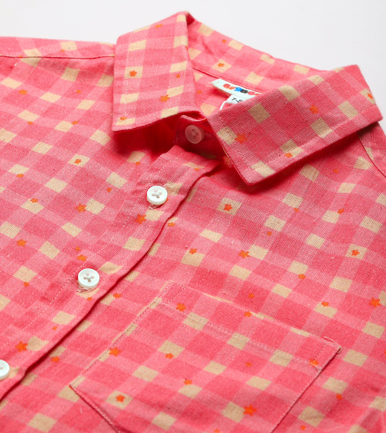 Check Pure Cotton Shirt For Boys