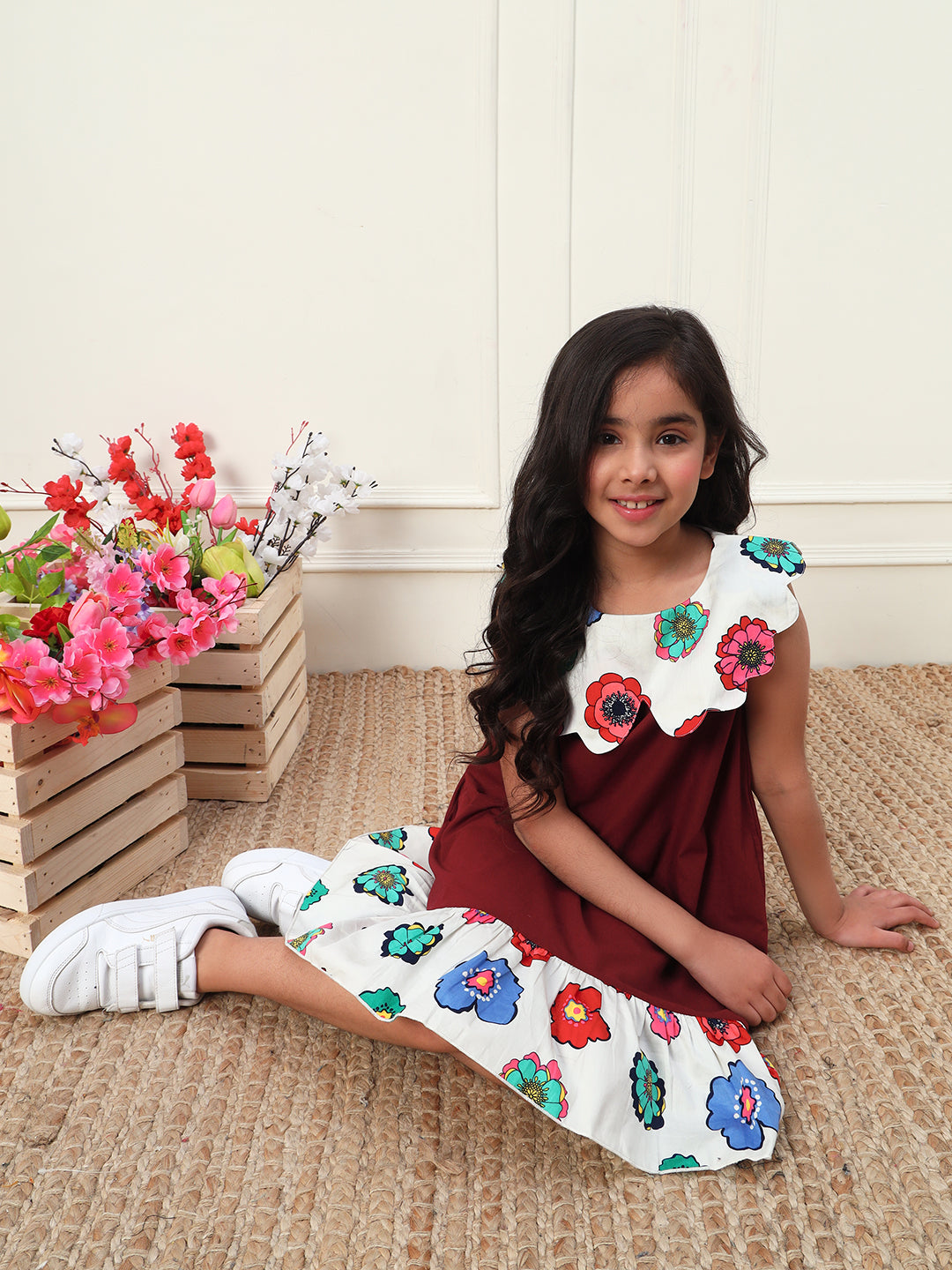 Scalloped Collar A-Line Dress