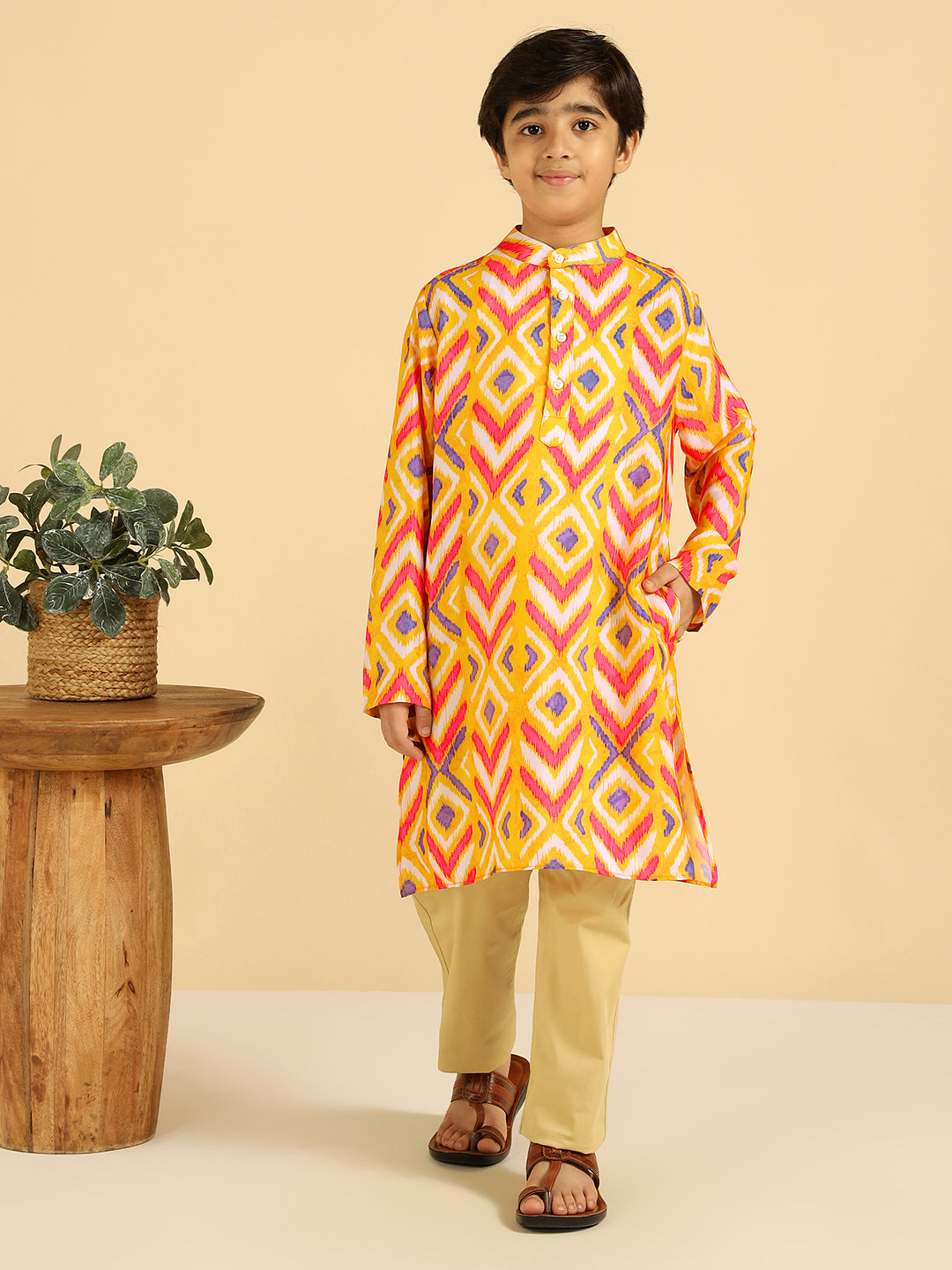 Geometrical Printed Boys Kurta