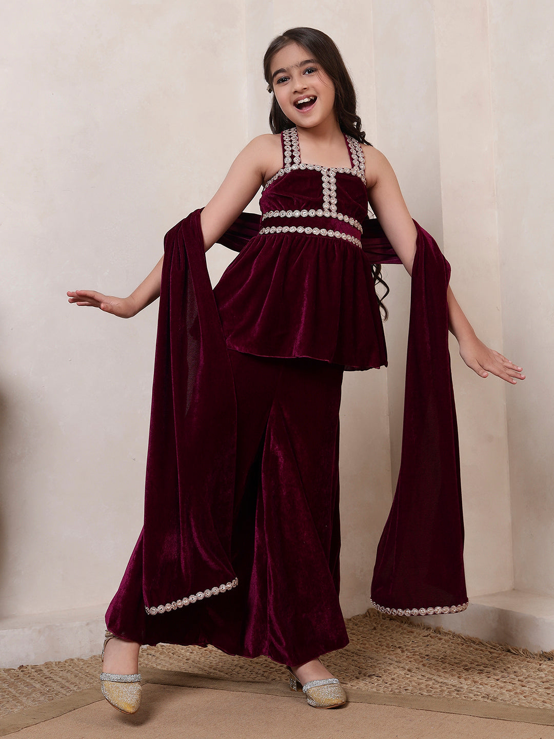 3 Piece Peplum Style Fusion Co-ord Set