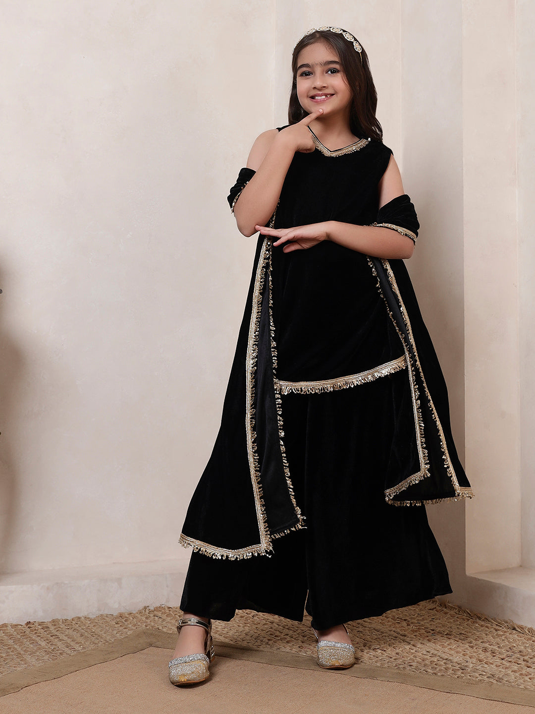 Velvet Black 3 Piece Co-ord Set