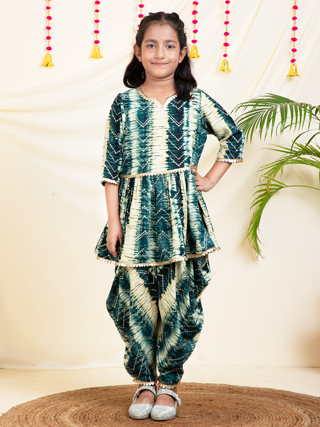 Peplum Top With Dhoti Pants