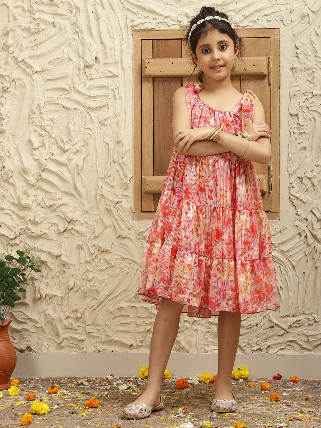 Pure Georgette Adjustaable A-Line Dress