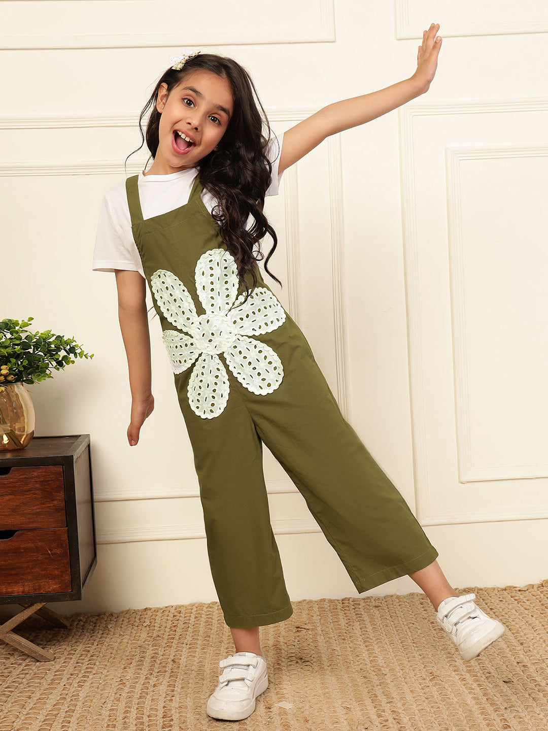 Schiffli Patch Jumpsuit (T-shirt not included)