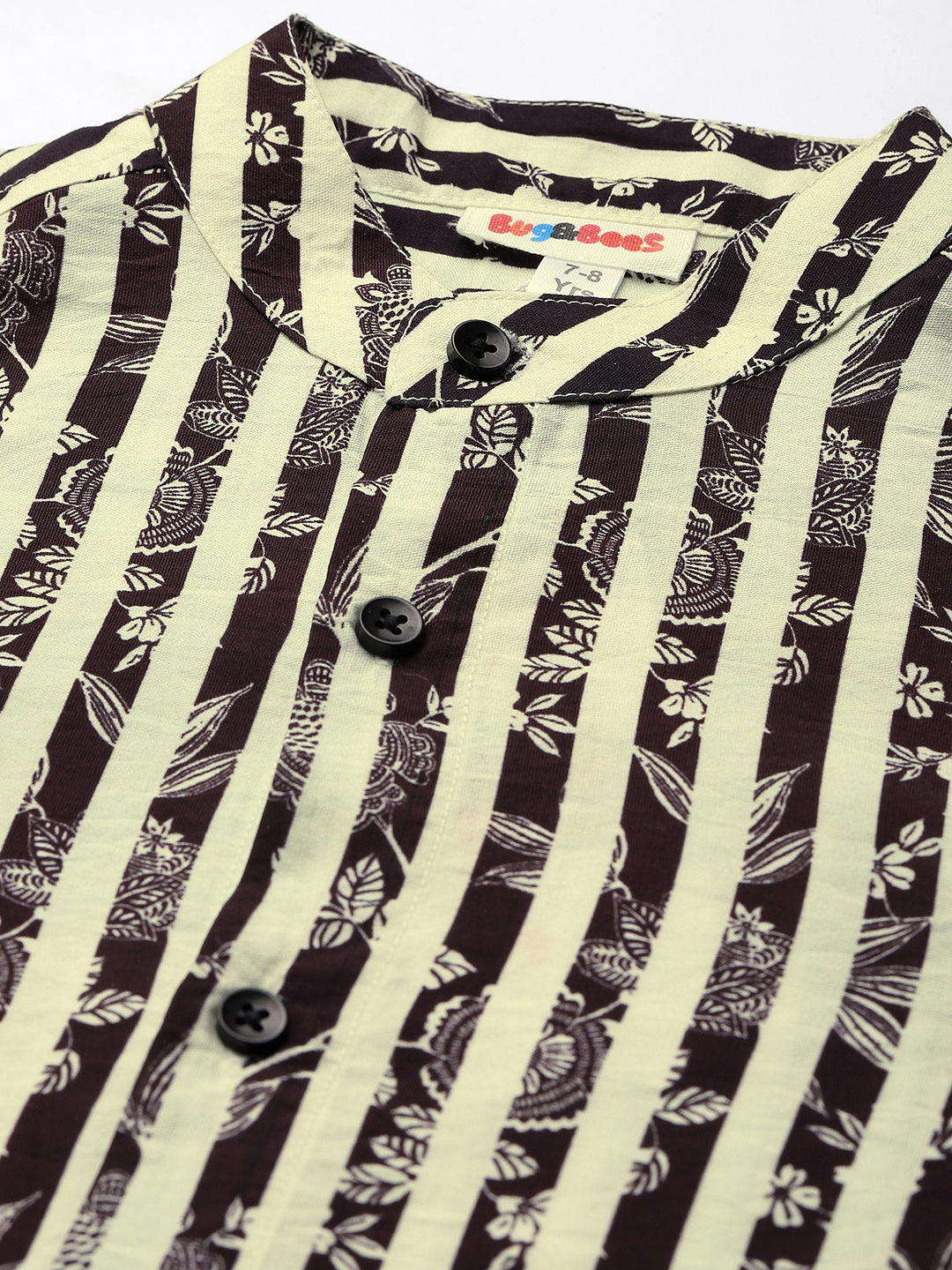 Black Striped Shirt With Short Boys Co-Ord Set