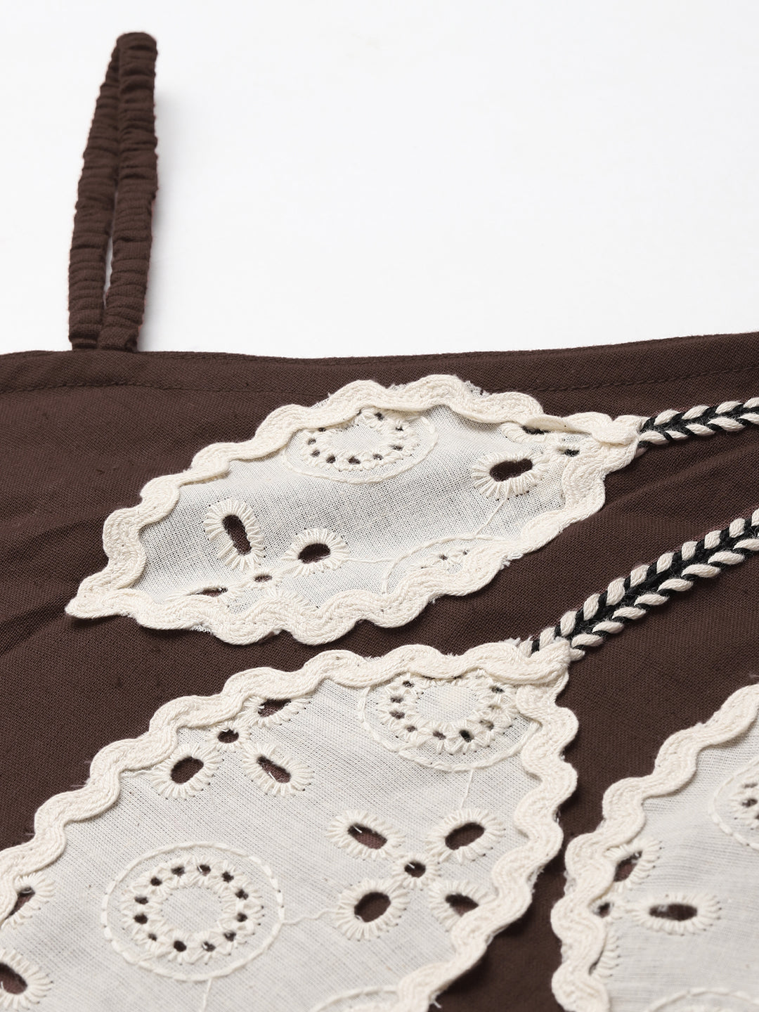 Leaf Patch Work Asymmetric Pure Cotton Girls Co-Ord Set