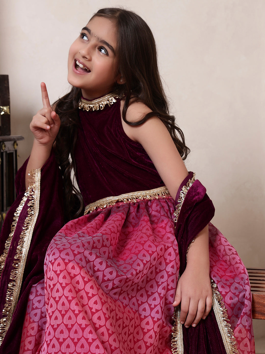 3 Piece Top And Skirt With Dupatta