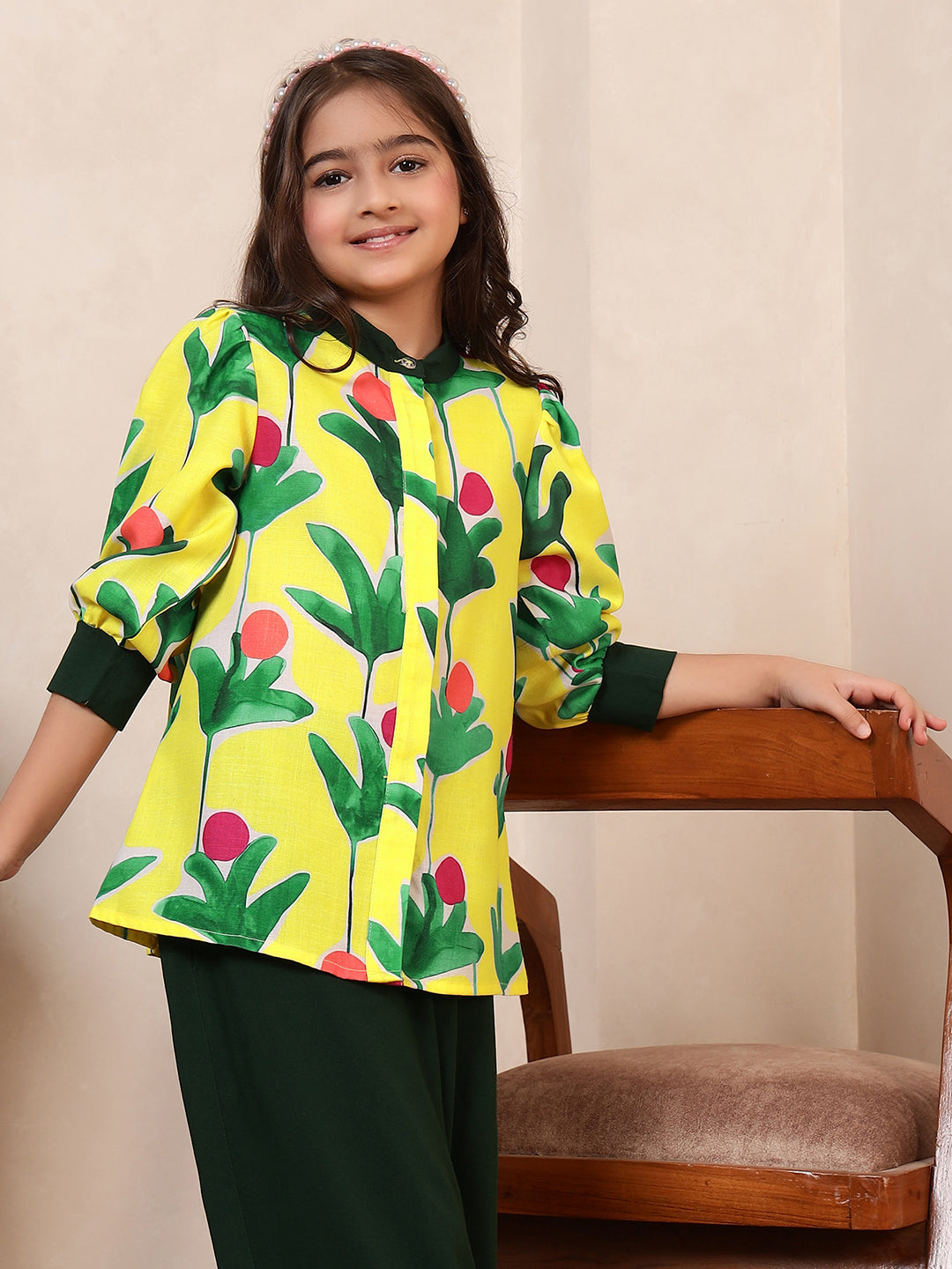 Floral Motif Short Kurta With Palazzo