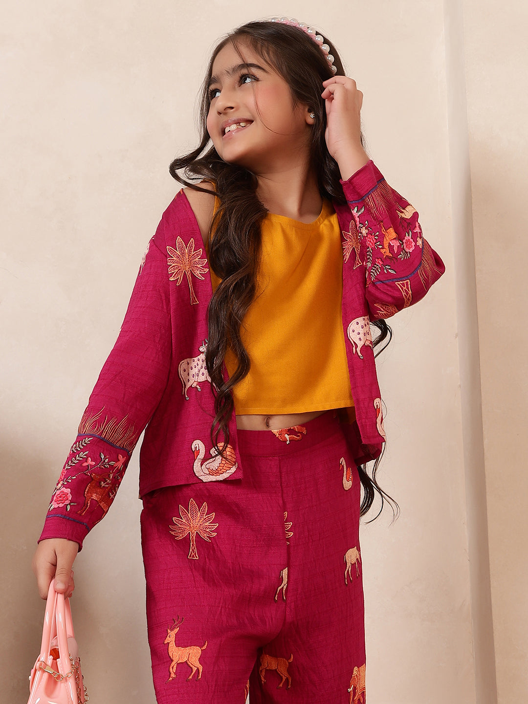 3 Pieces Shrug Fusion Co-Ord Set