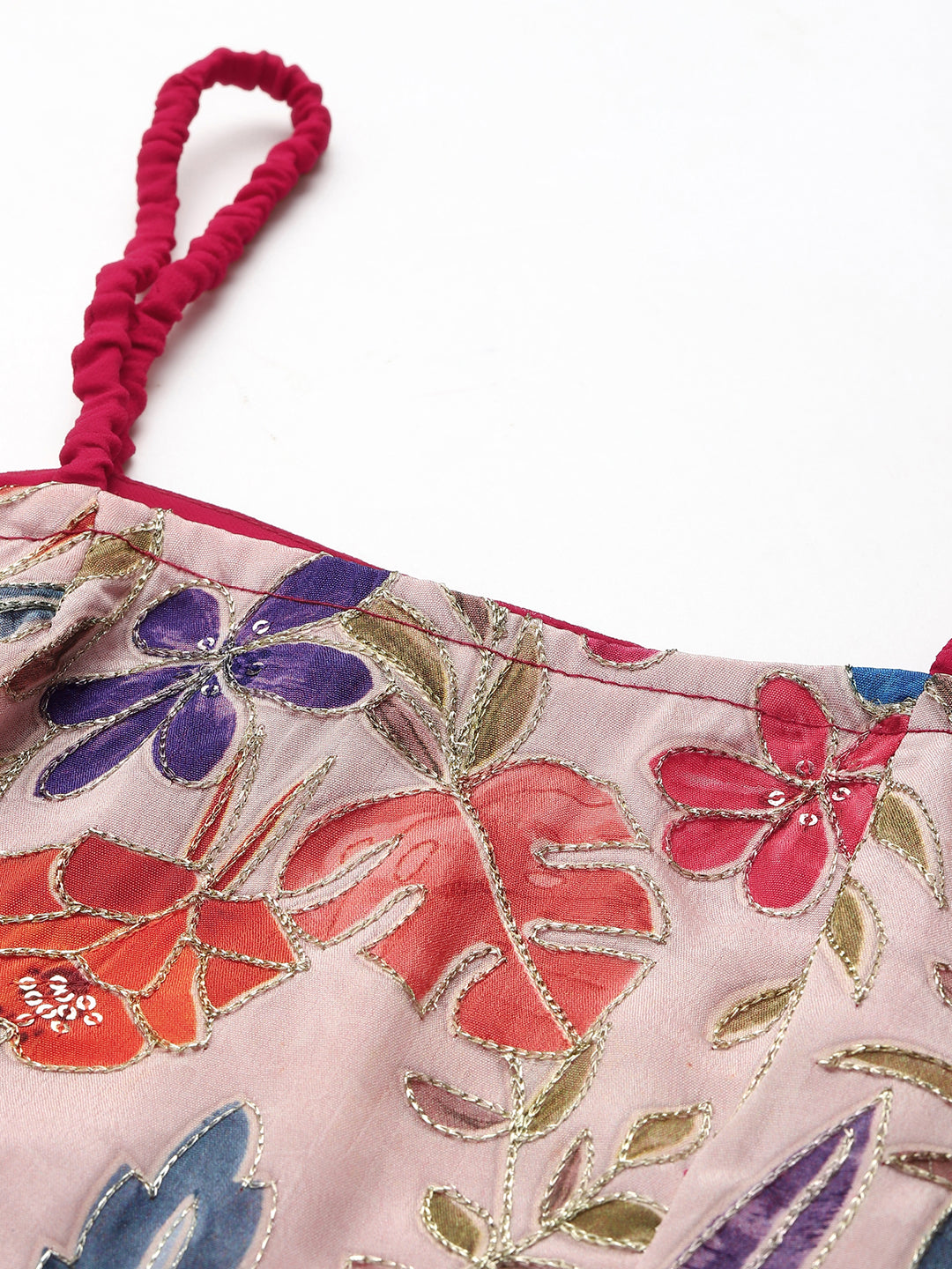 Embroidered Top With Palazzo & Dupatta Indo Western Girls Co-Ord Set