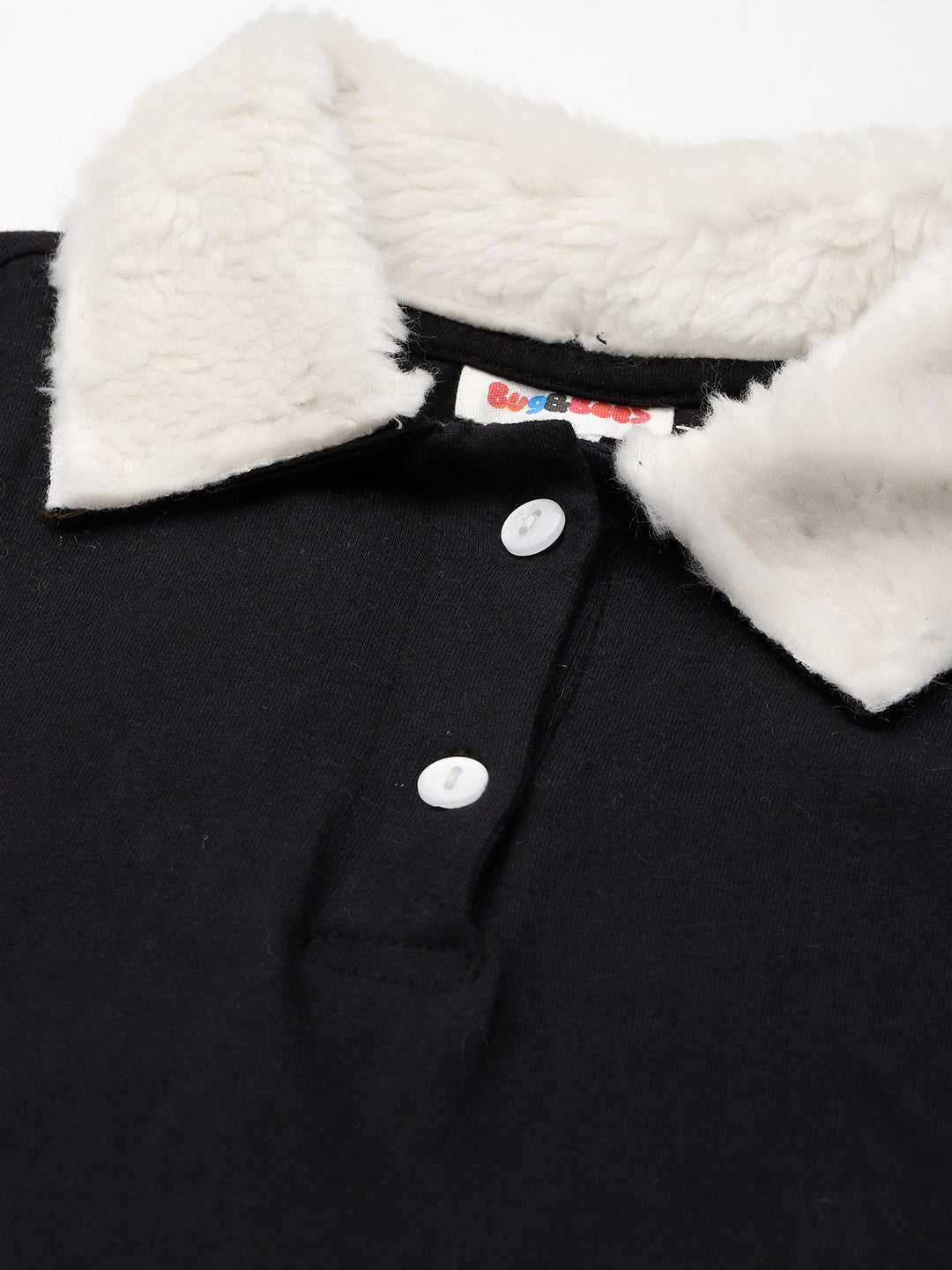 Pure Cotton Full Sleeves Polo Collar Dress