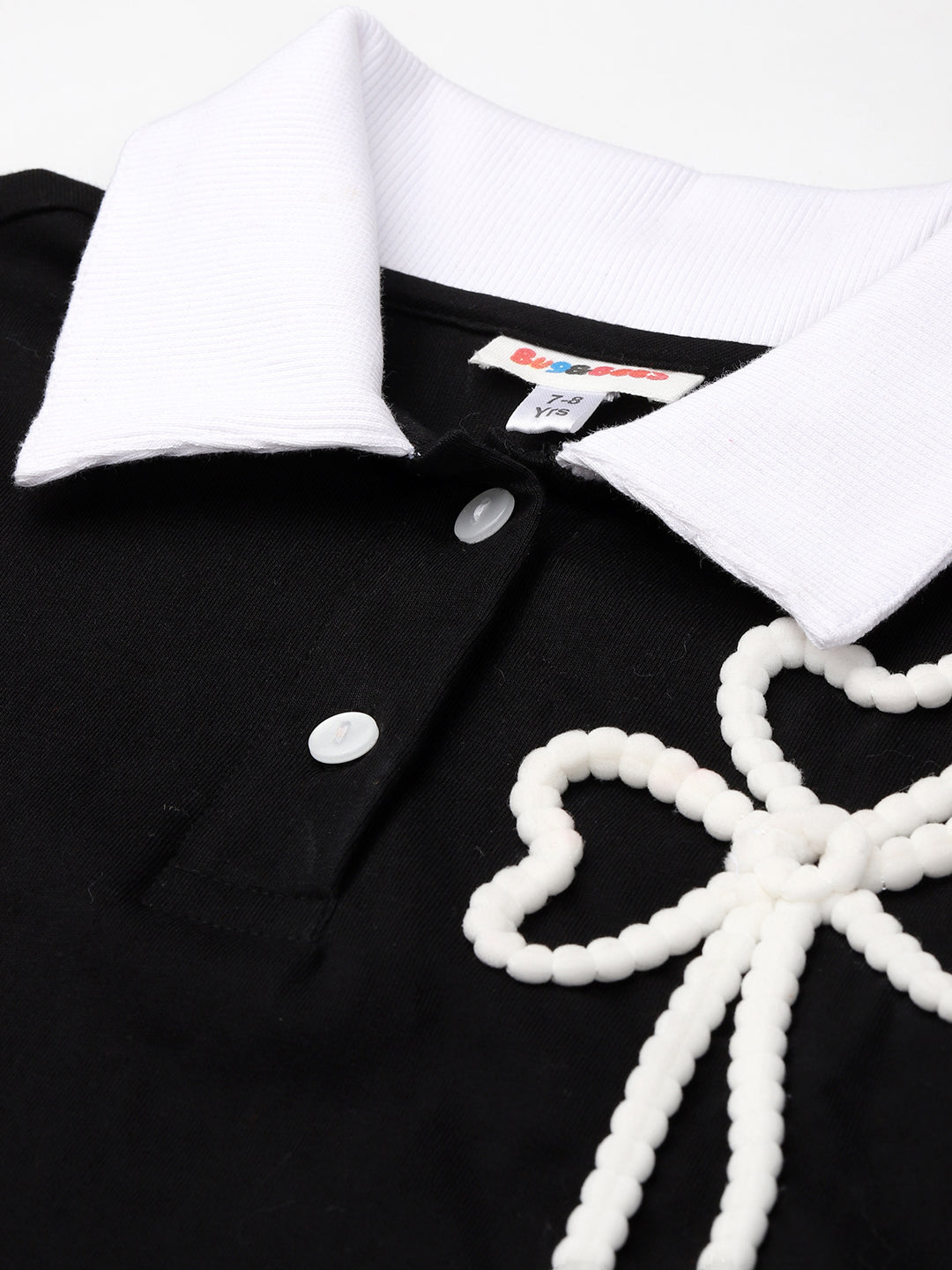 Full Sleeves Polo Collar Knee Length Dress