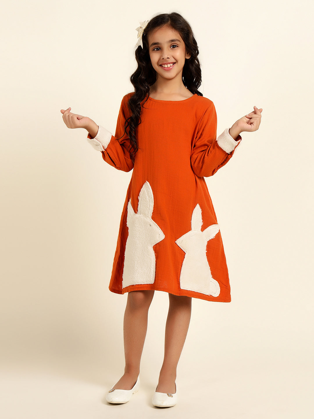 Pure Cotton A-Line Dress For Girl