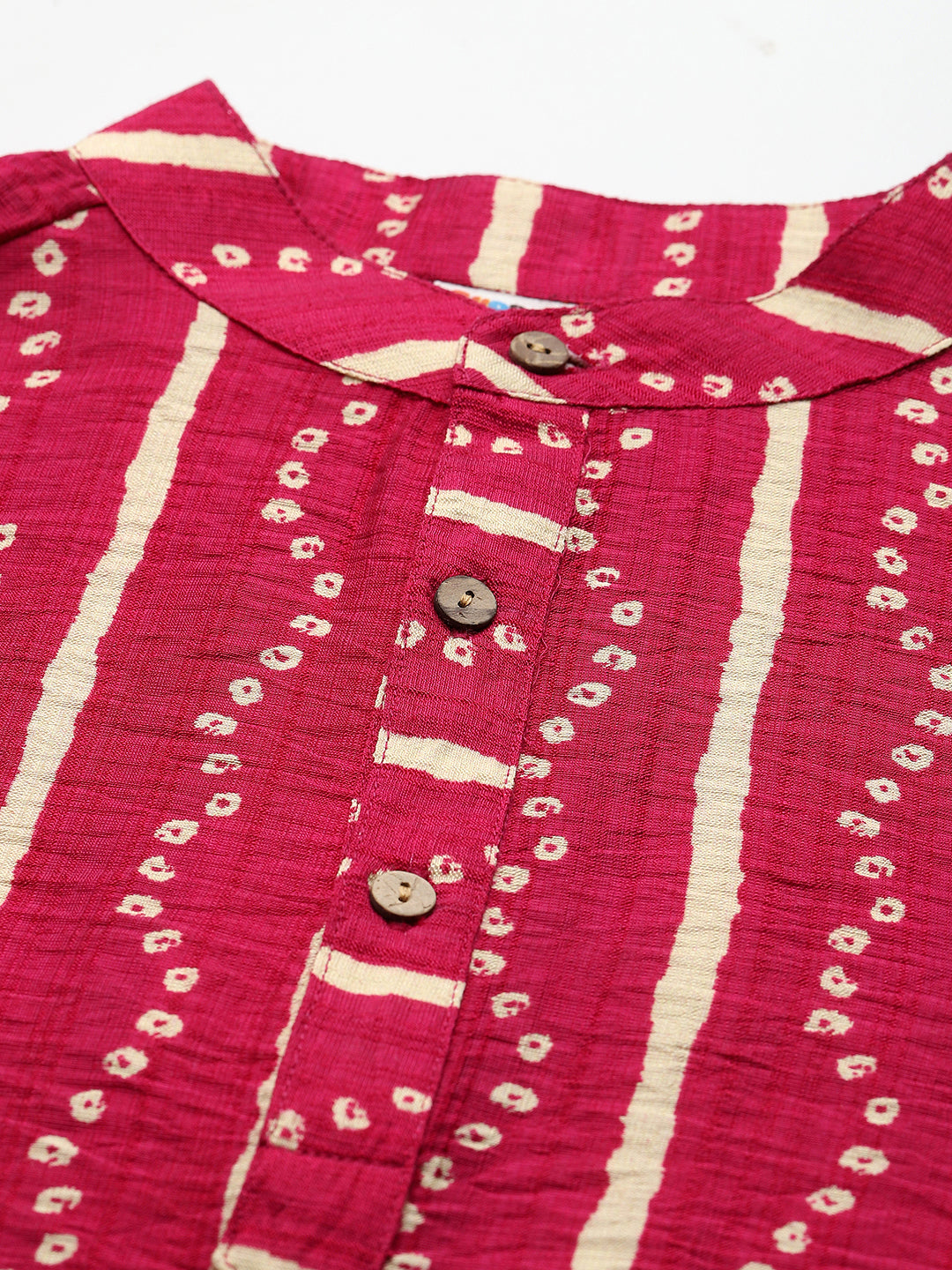 Bhandhani Print Knee Length Kurta For Boys