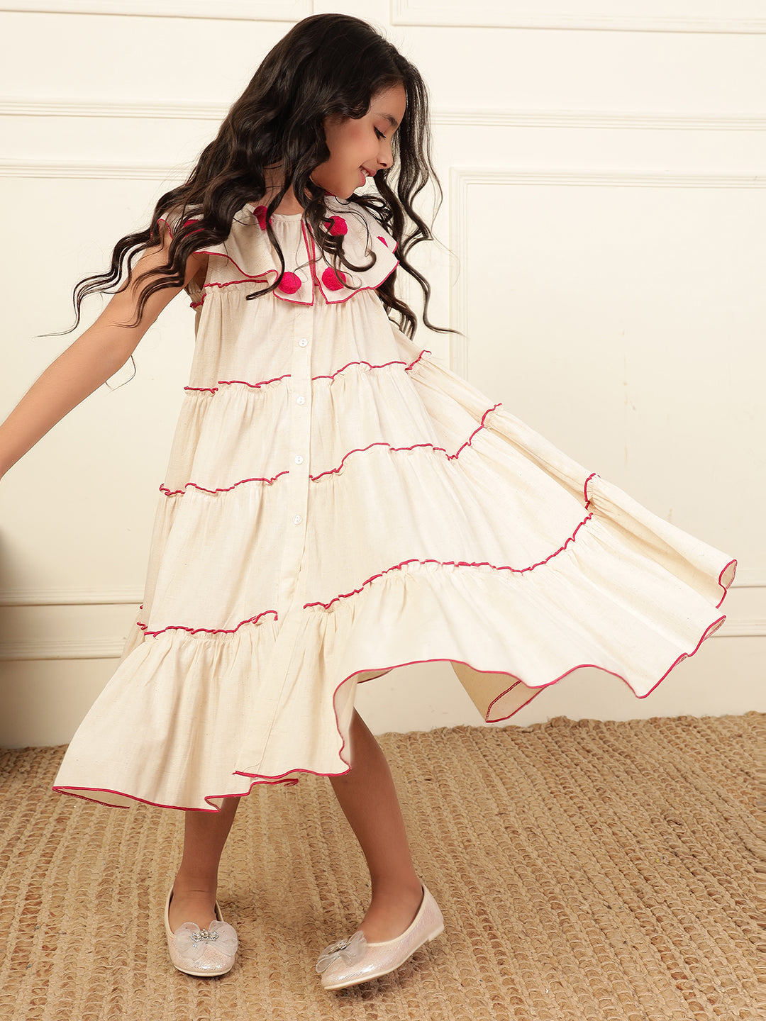 Cotton Flex Shirt Dress For Girls