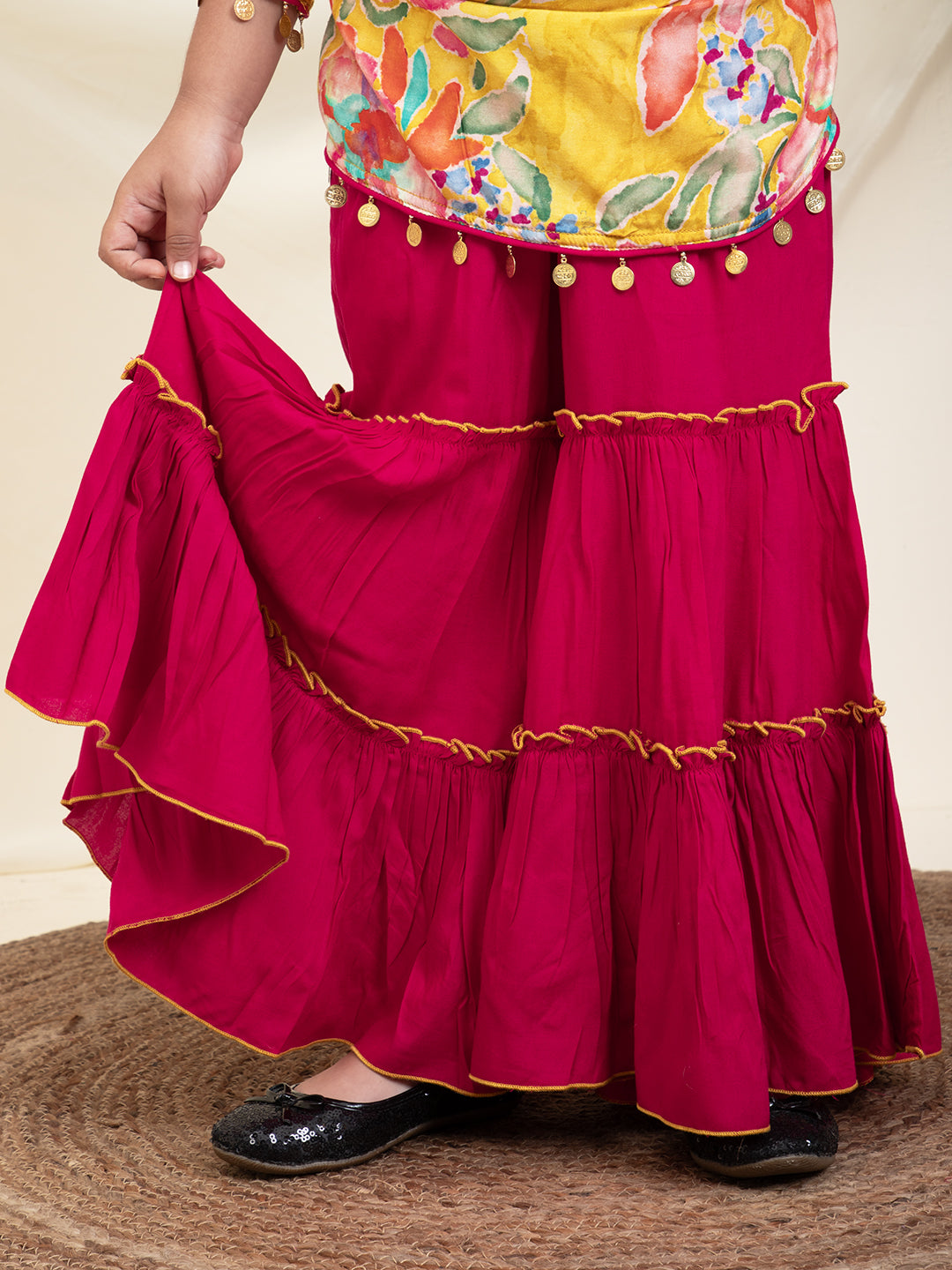 Floral Printed Kurta & Sharara Set