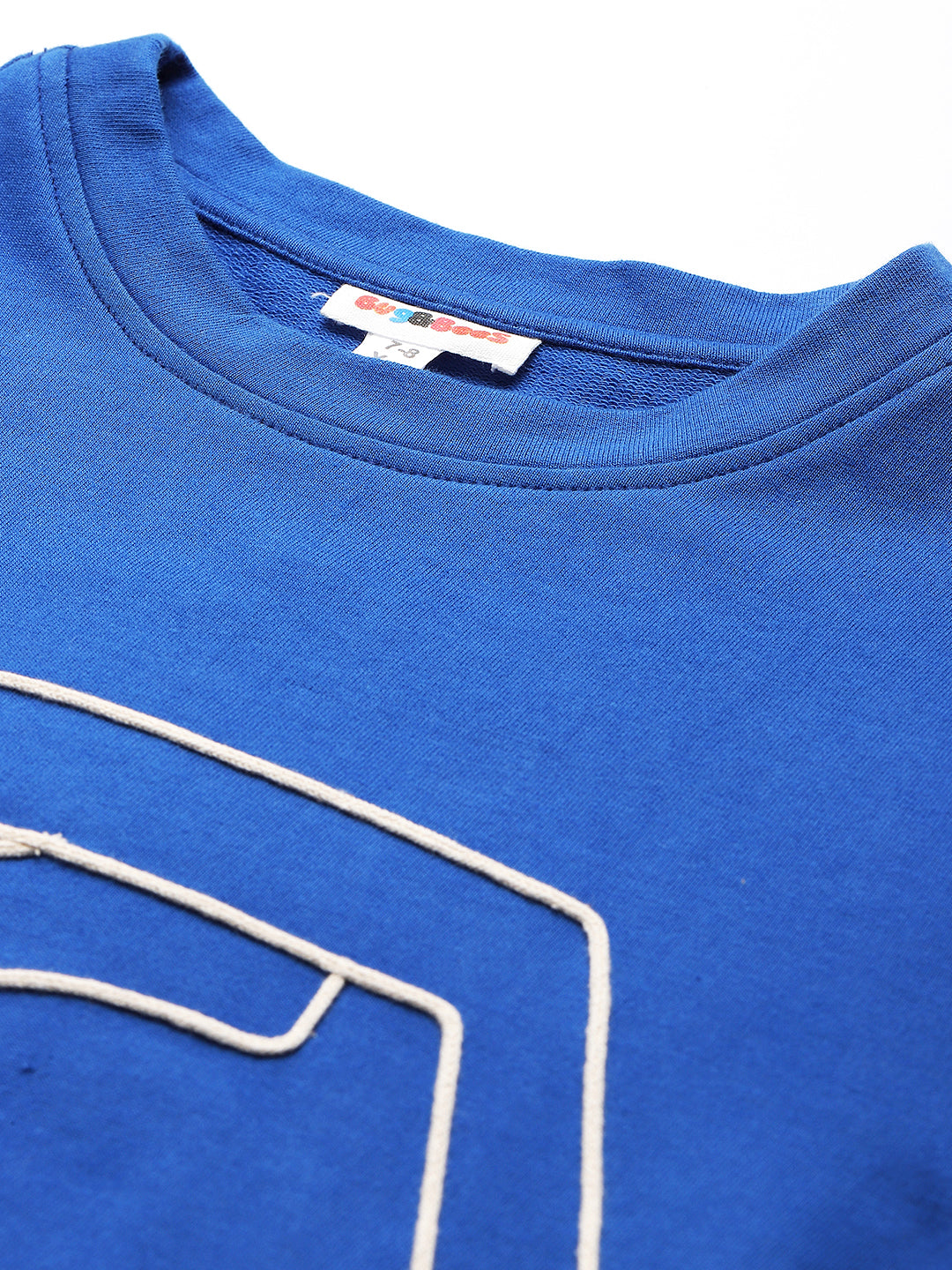 Electric Blue Pure Cotton Embroiderd Co-Ord Set For Boys