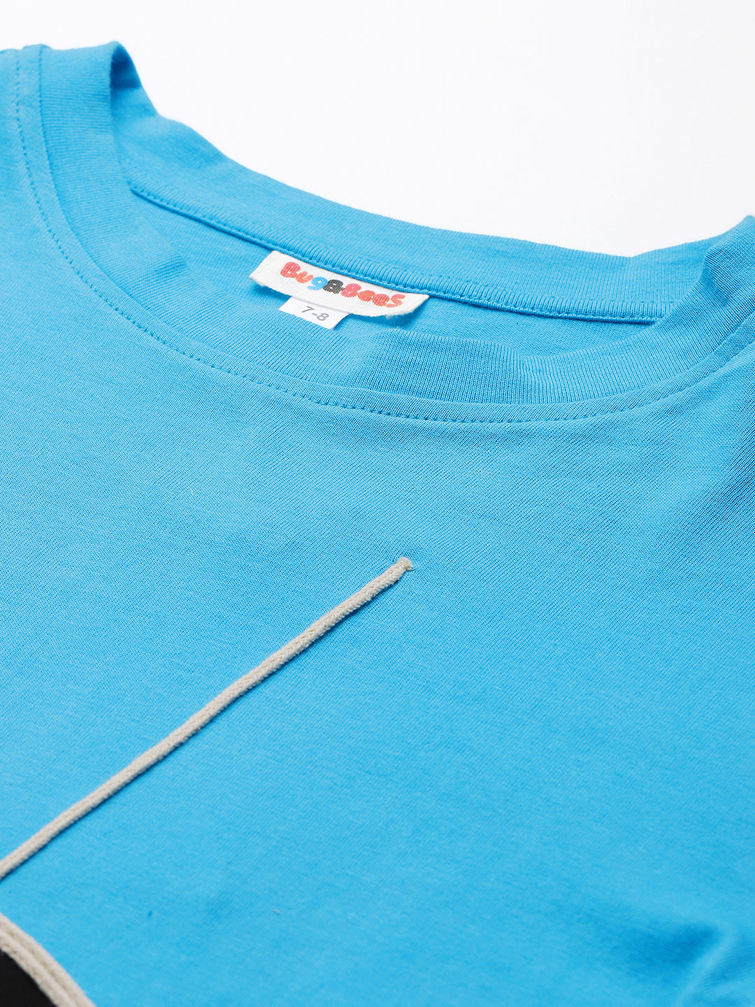 Blue Pure Cotton Embroidered Boys Co-Ord Set