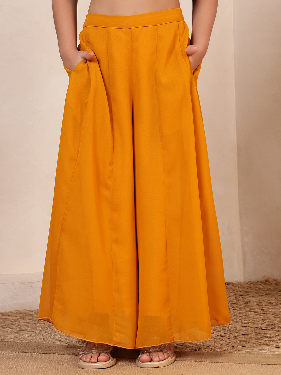 Bandhani One-Shoulder Asymmetric Co-Ord Set