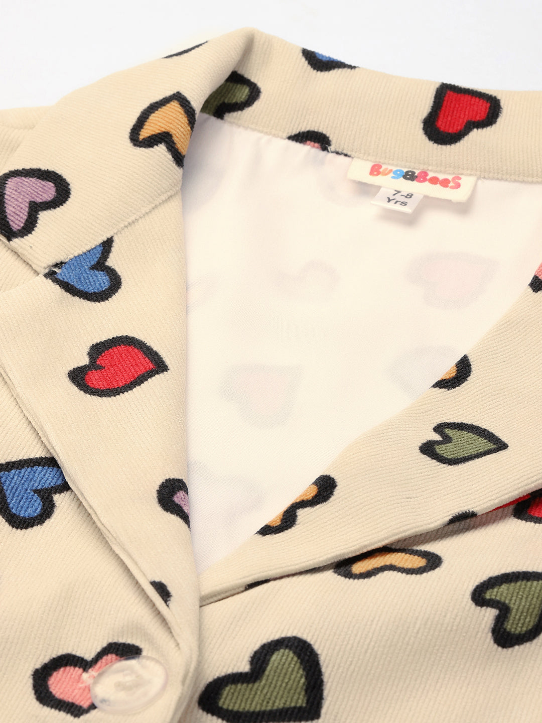 Notch Collar Blazer With Pant Girl Co-Ord Set