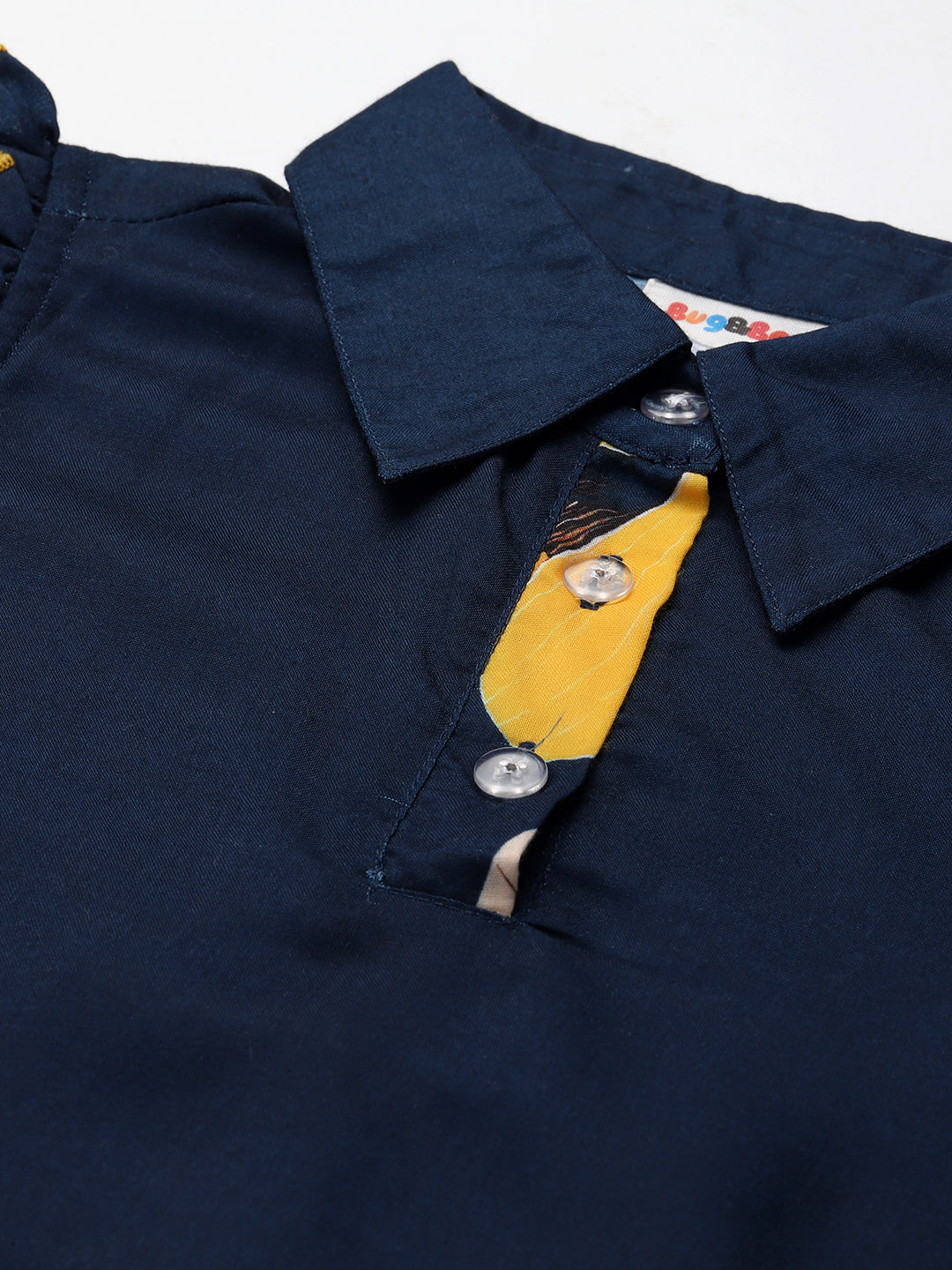 Teal Blue Floral Girls Dress