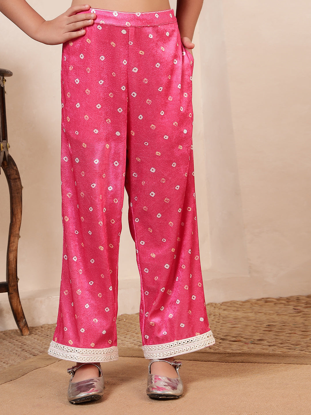 Pink Velvet Kurta Set