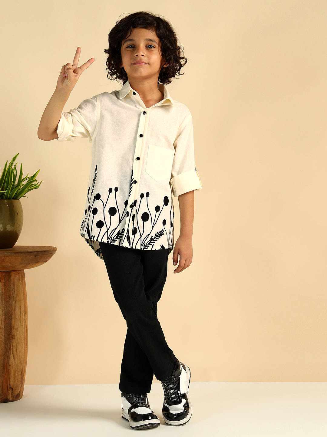 Floral Print Pure Cotton Causal Shirt