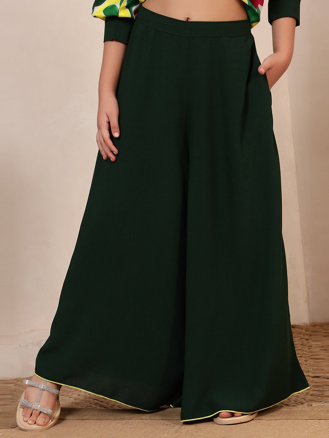 Floral Motif Short Kurta With Palazzo