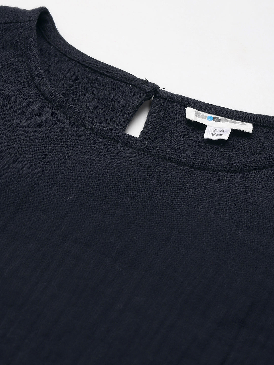 Pure Cotton Round Neck A-Line Girl Dress