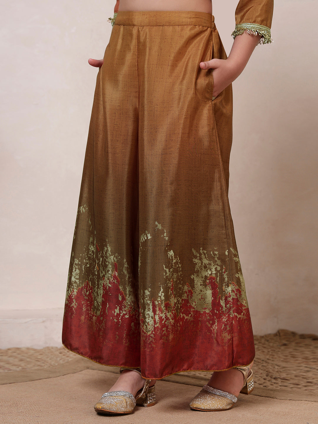 Mustard Kurta With Palazzo Set