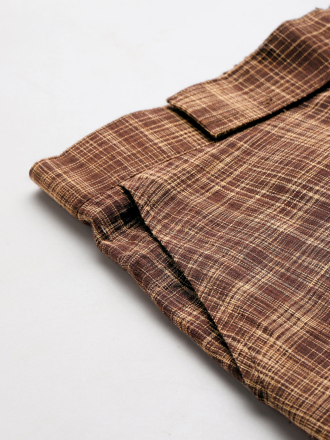 Brown Cotton Khadi Boy Co-Ord Sets