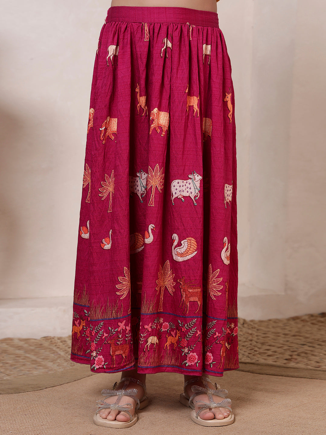 Short Blazer With Skirt Girls Co-ord Set